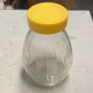 Vintage Ribbed Canister Jar